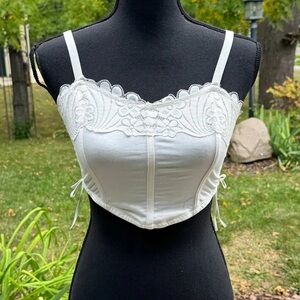 💕 Target Colsie Lace-up Crochet Corset Bra / Crop Top 💕